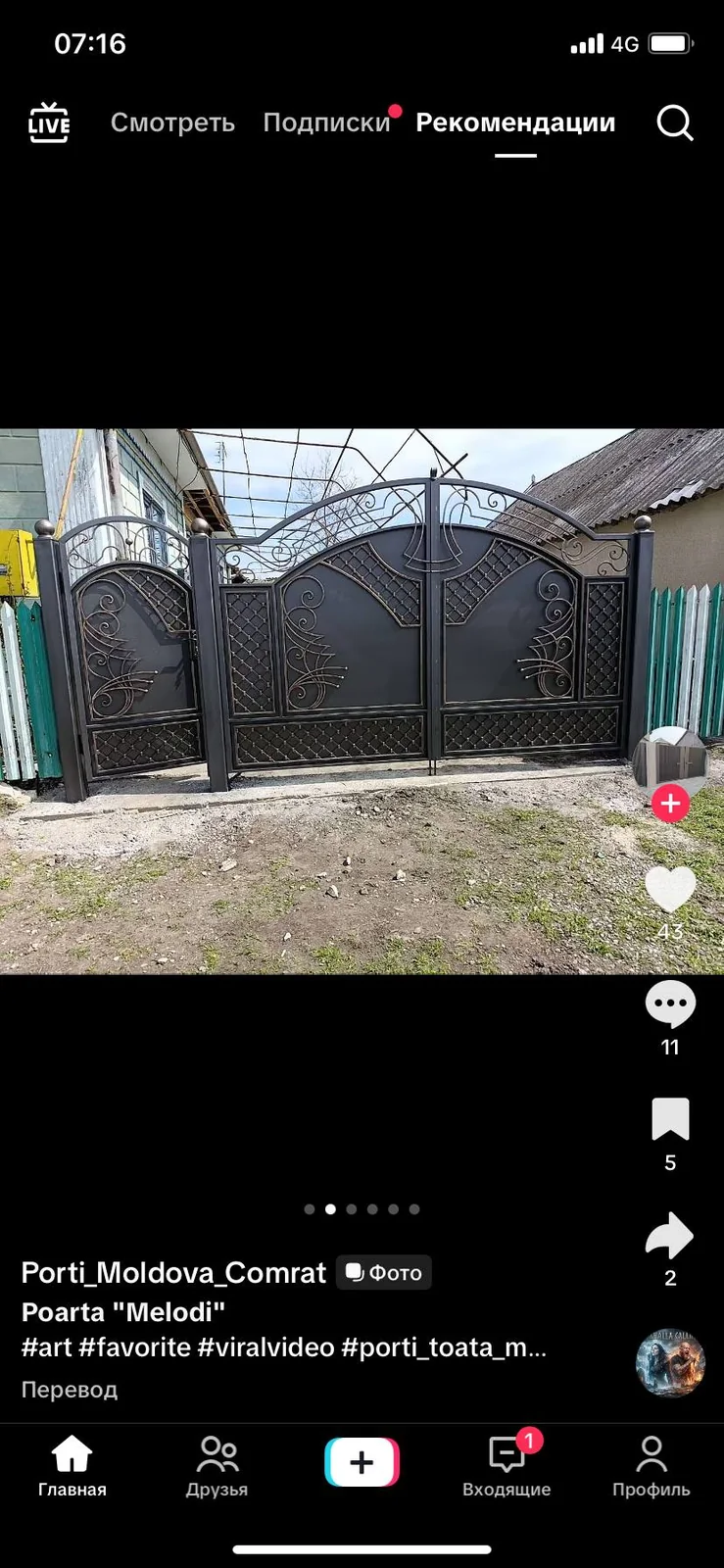 Porți P171 — fotografie din portofoliul gardporti.md